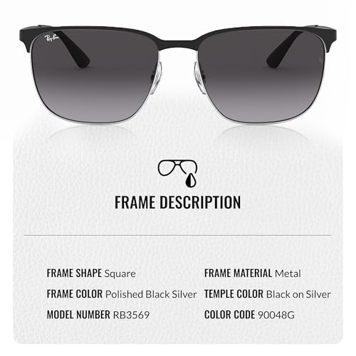Ray-Ban RB3569 Square Shaped Sunglasses for Men & Women with Official RAYBAN Eyewear Kit3