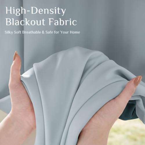 Lazzzy 100% Blackout Blue Curtains 84 Inches Long for Bedroom Living Room by Lazzzy - Used condition - Image 5