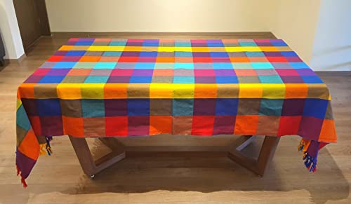 Alkimia Inc Mexican Traditional Tablecloth Colorful (Rectangular 8X5 Feet) #TOP2