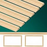 Cinnvoice 12 Pcs Wall Molding Trim, Split Wood Slats Mouldings Unfinished Fluted Wooden Panel Wood Trim Molding Decorative for DIY Door, Wall, Table, Cabinet(15.8' X 1.6)