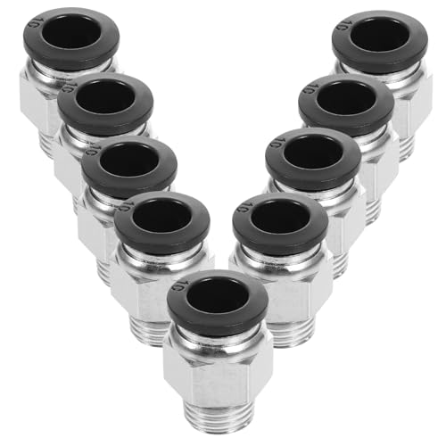 GANAZONO 10pcs Npt Push to Connect Pneumatic Fittings Quick Connect Air Hose Connectors Air Fittings for Efficient Industrial Use Direct Push Design for Easy