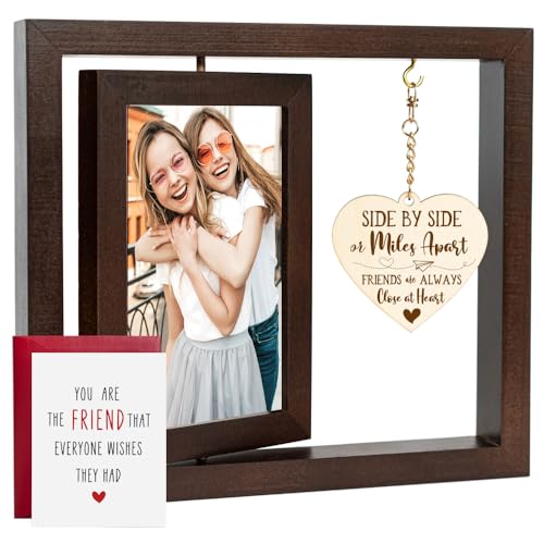 TiTkaiVi Side By Side Or Miles Apart Long Distance Friendship Gifts For BFF Friends Besties Soul Sisters, Big Sis.