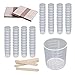 GZjiyu 80 Piezas Vaso Medidor, Plástico Vaso Graduado con 80 Piezas Palos de Madera para Mezclar Pintura Epoxi Resina Laboratorio Cocina ( 30 ml )