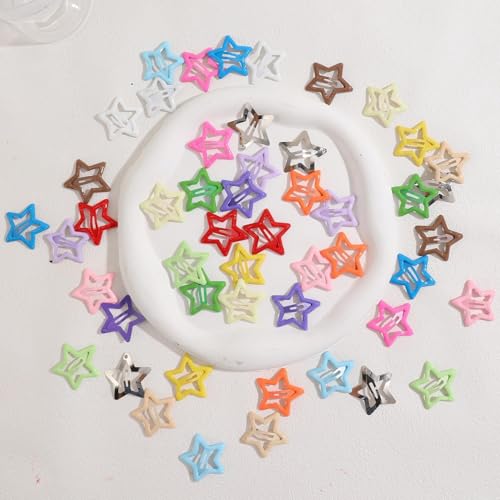 Drnytunk DRNY-HY01-3 Star Hair Accessories - 50Pcs Colorful Metal Non-Slip Snap Hair Clips And Barrettes thumb #4