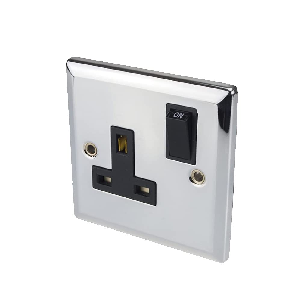 Buy Volex 13A Single Switched Socket Double Pole 1 Gang Wall Socket in