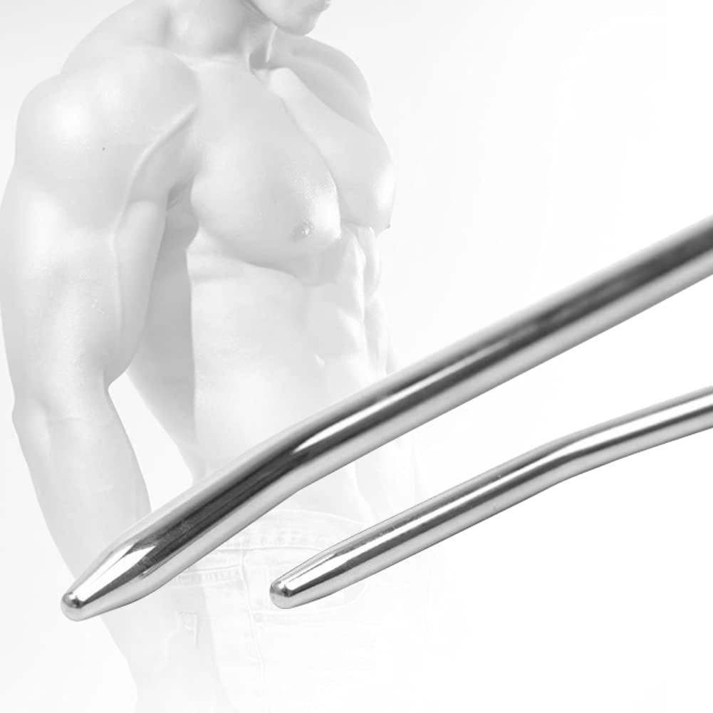 Roluck 3 pezzi in acciaio inossidabile sonde uretrali dilatatore spina del pene in metallo per uomini masturbazione giocattoli del sesso (3 pezzi (confezione da 1))