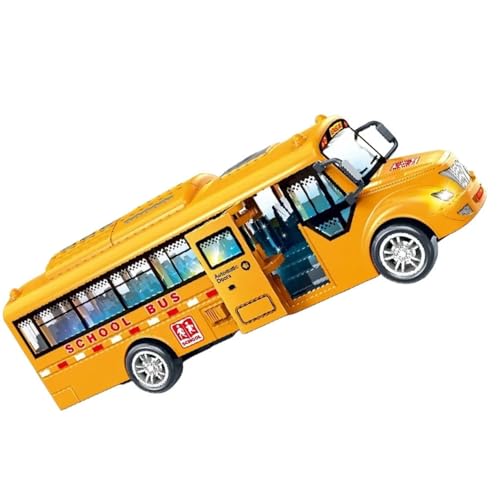Image of DEOXY Double Decker Toys for Kids Diecast Metal Alloy London Bus Light & Music Open Door Collection Toys for Boy Kids, Black