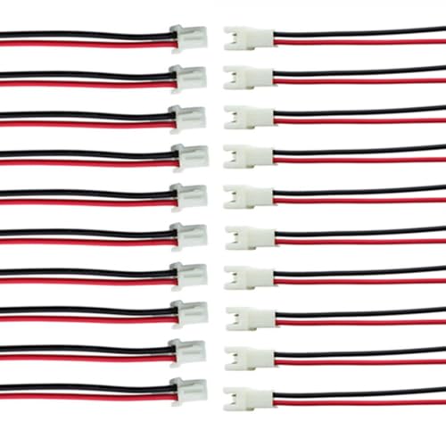 Conector JST-XH 2.54mm macho y hembra con cable silicona 10cm pack 10 pares miniatura 5