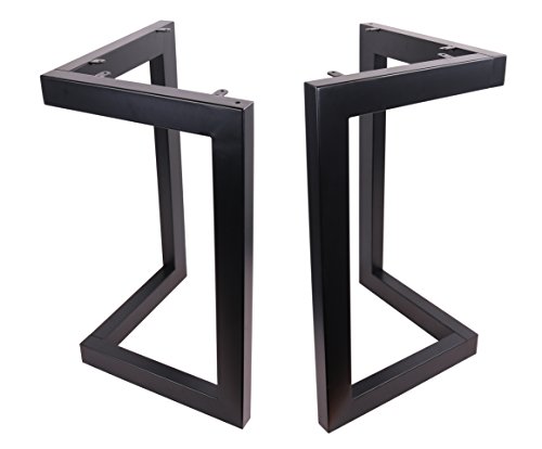 ECLV 28" Dining Table Legs, L-Shaped Steel Table Legs, Country Style Table Legs,Office Table Legs,Computer Desk Legs,Industrial Kitchen Table Legs,Set of 2,Black