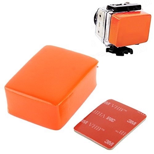 QuikProf Floaty Backdoor with 3M Sticker for HERO4 / 3+ / 3/2 / 1/ Xiaomi YI, SJCAM and Other Sport Cameras. (Orange)…