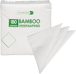 NatureZway Pro Premium Dinner Napkins - 180-Pack, 2 PLY, Lint-Free: Eco-Friendly Sophistication