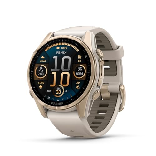 Garmin Reloj Fenix 8 Zafiro Amoled 43 mm Soft Gold