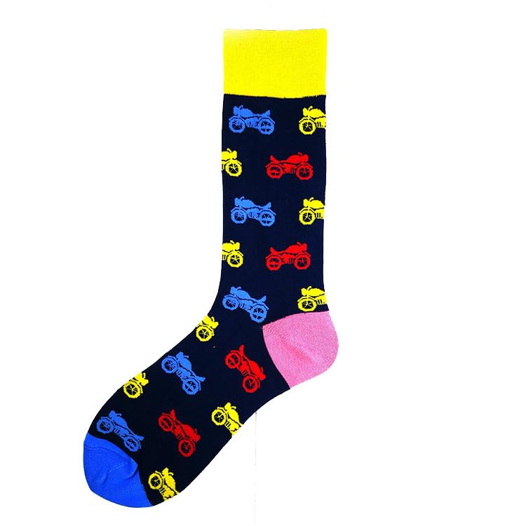 Novelty Crew Socks Transportation Pattern Casual Crazy Funny Dress Socks For Women Men Gifts