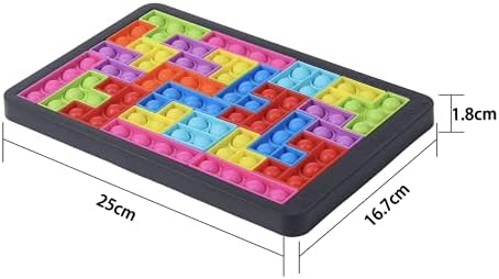 Fidget Jigsaw Pop Game - Satisfying Sensory Anti Stress Popping Puzzle Toy - Stress Relief Squishy Logic Challenge for Kids, Adults for Relaxing - Children's Brain Game - Ideal for special needs - New
