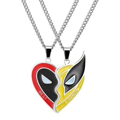 Ya en mundofriki.es: 2 Piezas Collar de Wolverine, Collar de Mejor Amigo, Collar de Amistad, Collares Corazon Partido, Juego de Collares con Colgante, Collar de Amistad para Hombres y Mujeres, para Hombres Mujeres