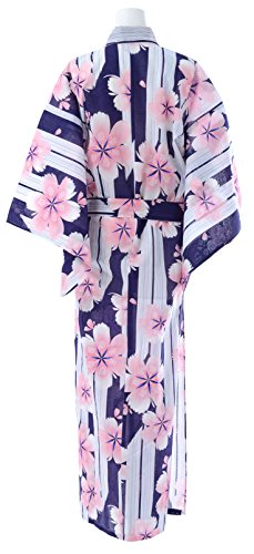 Kimura Jitsugyo Women's Kyoto Traditional Easy Wearing Kawaii Yukata Robe(Japanese Casual Kimono) Japanese Cherry blossoms Set 2 X-Large Woman - Thumbnail 2