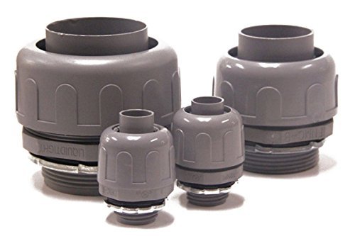 Sealproof 2-Inch Non-Metallic Liquid Tight Straight Electrical Conduit Connector Fitting, Ul Listed, 2" Dia, 2-Pack #TOP1
