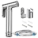 Rociador de bidé de mano – Pulverizador de acero inoxidable Shattaf para inodoro o lavabo – con manguera de 59 pulgadas y soporte, para higiene personal y rociador de inodoro