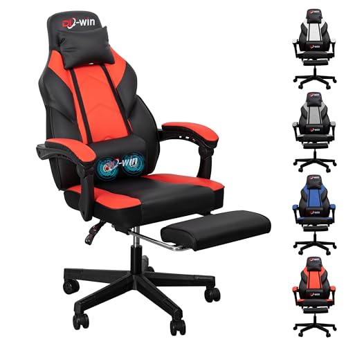 DL-win Gaming Chairs for Adults, Computer Chair with Footrest & Massager, Big and Tall Gaming Chair...