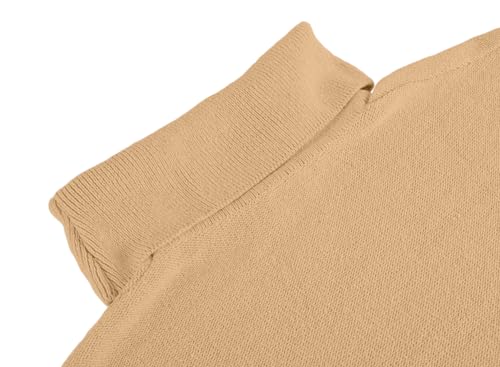 Image of yoeasy Women's Turtleneck Oversized Long Batwing Sleeve Pullover Sweater Spilt Hem Knit Sweater
