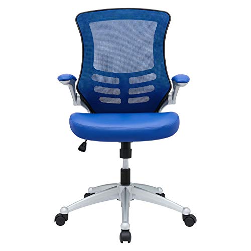 Modway Attainment Mesh Back And Vinyl Seatmodern Office Chair In Blue #TOP5