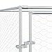 BARULUOAKLIFE Outdoor Dog Kennel with Roof, Silver Galvanized Steel 32.8 x 32.8 x 8.2 ft, Durable Pet Enclosure for Large Dogs, Weather-Resistant Animal Shelter, Secure and Spacious Design