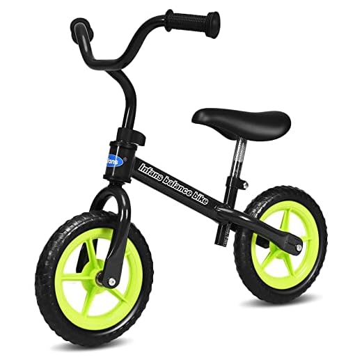 INFANS Kids Balance Bike, Toddler Running Bicycle, Seat Height Adjustable, Non-Slip Handle (Black)