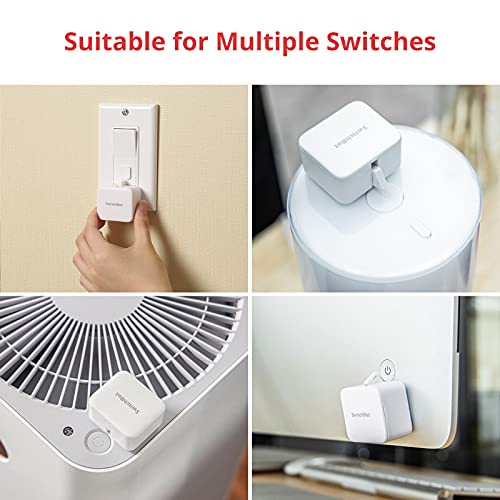 Switchbot Smart Switch Button Pusher (Bluetooth) – Fingerbot for Rocker Switch/One-Way Buttons, App Timer Control, No Wiring, Optional Hub Required for Voice/Remote, White by SwitchBot - Image 3