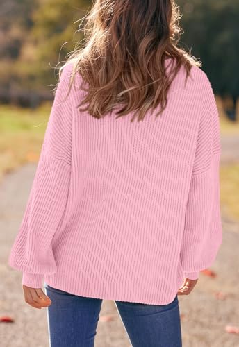 Image of PRETTYGARDEN Womens Sweaters Spring 2026 Oversized Chunky Knitted Pullover Sweater Casual Long Sleeve Crewneck Cute Sweaters