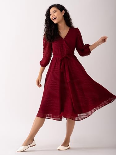 Image of AASK Women Fancy Plain & Solid Designer Dress for Women