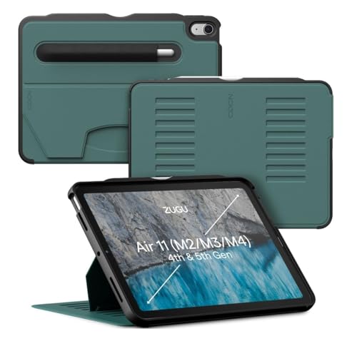 Image of ZUGU CASE Ultra-Thin Protective Case Designed for iPad Air 11 inch (M4, 2026 / M3, 2025 / M2, 2024) / iPad Air 5 /4, 10.9-Inch (2022 /2020) Magnetic Stand with Apple Pencil Charging (Sleep /Wake Cover) -Pine
