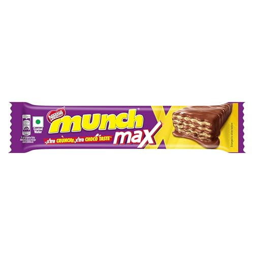 Image of Nestle Munch Max, Choco Coated Crunchy Wafer Bar, 38.5g / 42g Pack (Product Weight May Vary)