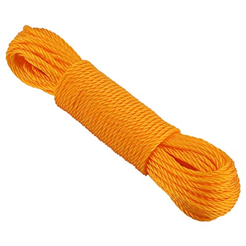 Keenso Corda di Nylon Corda Resistente Robusta per attività All'aperto 20m in da Bucato in Nylon per il Campeggio da Giardinaggio (ORANGE)