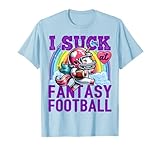 I Suck at Fantasy Football Unicorn Rainbow Loser Men T-Shirt