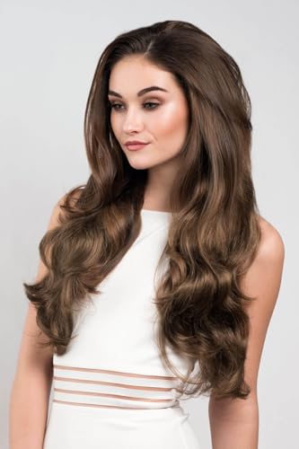Demi-perruque brune Chelsea mocha 10 volume boucles