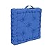 thesecrethome.es - Cojín de Suelo Doble Cara - Asiento con Asa Acolchado de 40 x 40 cm para Interior y Exterior - Cojín Silla Algodón 100 % - Decoración Hogar (Azul Klein)