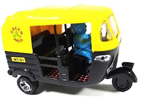Auto Rickshaw Metal Model Toy - Color May Vary