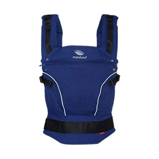 manduca FIRST Portabebes > < Mochila Portabebe Ergonomica, Algodón Orgánico, Extensión de Espalda Patentada, para Recién Nacidos y Bebés de 3,5 a 20 kg (RoyalBlue)