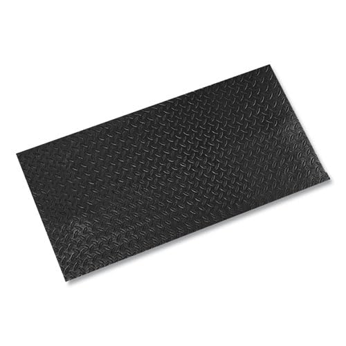 Crown 24" x 36" Tuff-Spun Foot-Lover Anti-Fatigue Mat, Diamond Surface, Rectangular, Non-Slip Black Diamond Embossed Surface, Beveled Edges