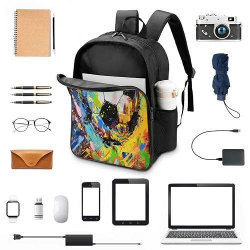 Mochila escolar de fútbol 3D cómoda para evitar dolor de espalda 4