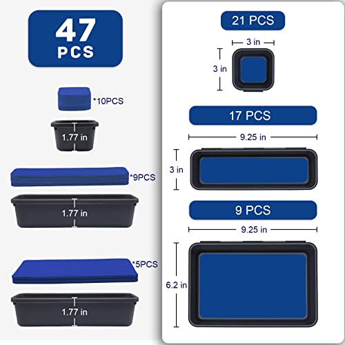 Tool Box Organizer, Tool Drawer Organizer Tray Divider, Toolbox Organization, Garage Tool Organizers And Storage, Tool Box Accessories For Rolling Tool Chest Cabinet (Blue (47Pcs)) #TOP1
