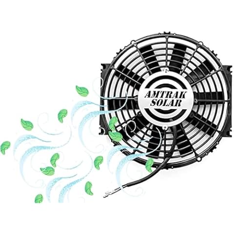 Amtrak Solar Powerful Attic Exhaust Gable Vent Fan Quietly Cools and Ventilates your house, garage, greenhouse or RV and protects against moisture Plug & Play (12" Fan Only) Cover
