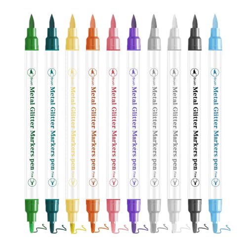 Señales de graffiti para uñas, bolígrafos de uñas acrílicas | Kit de diseño de doble extremo 10 colores de manicura,Salón de pintura acrílica de secado rápido que dibuja el forro para mujeres