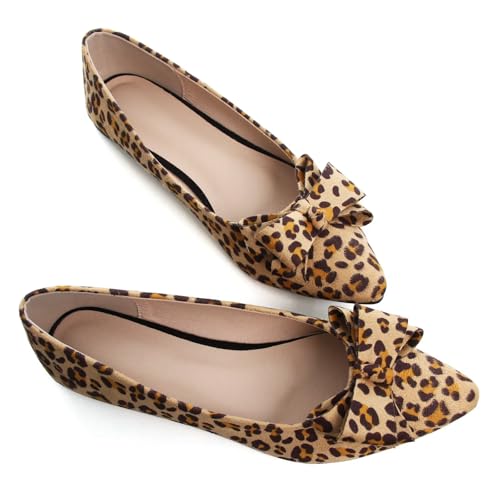 Image of SAILING LU Women's Bow-Knot Pointed Toe Ballet Flats