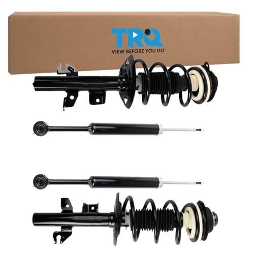 Image of TRQ Front and Rear Complete Strut Assembly & Shock Absorber Kit Complete Strut & Coil Spring Assembly Compatible with 2014-2018 Jeep Cherokee