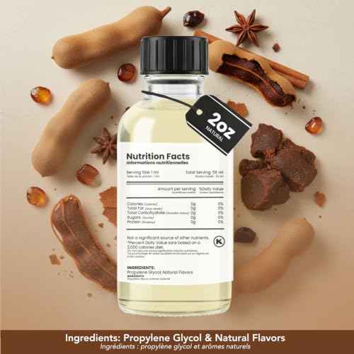 Image of Dolce Flav Natural Tamarind Extract - 2 oz Water-Soluble Concentrated Flavoring for Baking, Beverages, Sauces & Frozen Treats | Kosher | Made in USA