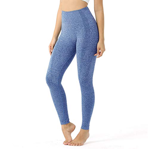 Aoxjox Women's High Waist Workout Gym Vital Seamless Leggings Yoga Pants