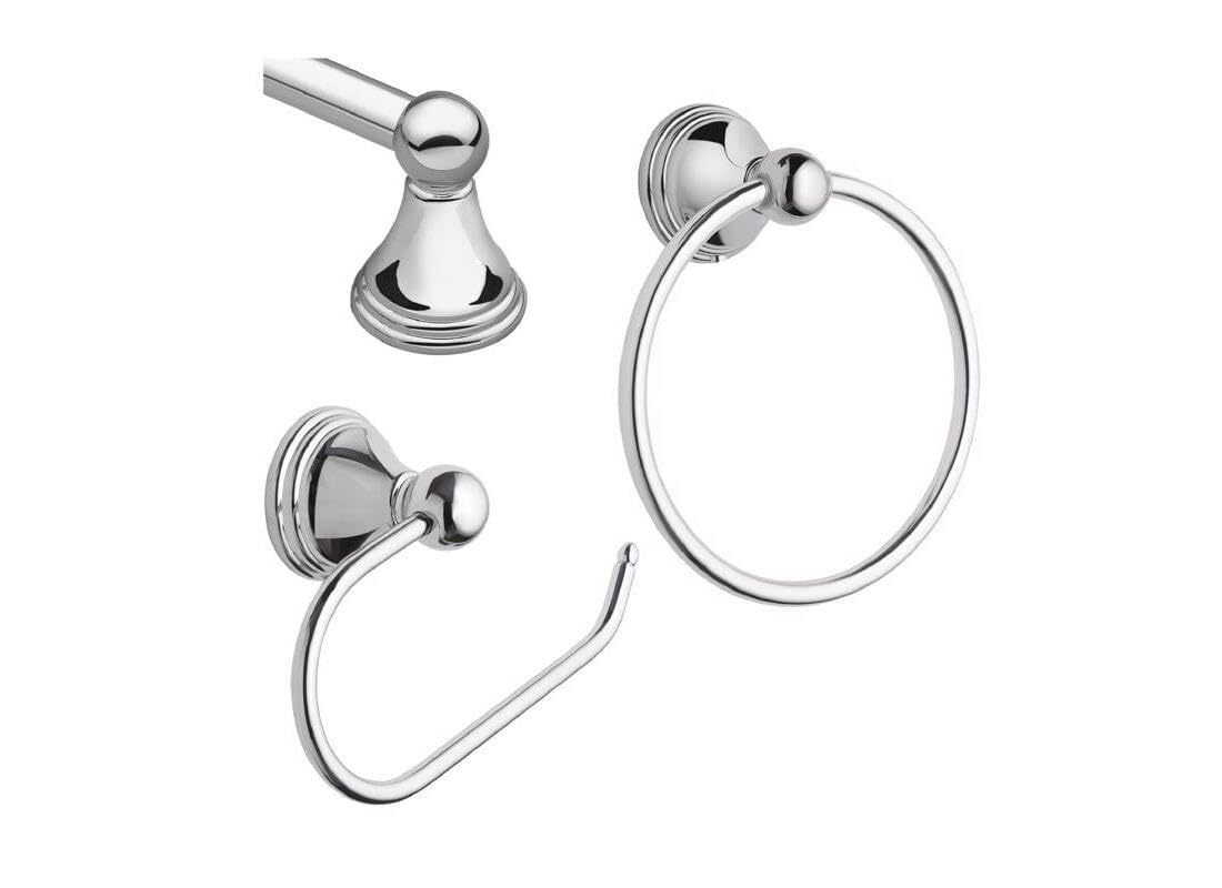 MOEN/FAUCETS DN8433CH Moen Preston 3-Piece Decorative Bath Hardware Set