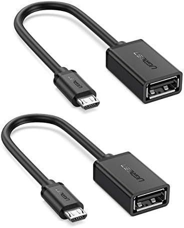 UGREEN Micro USB to USB Micro USB 2.0 OTG Cable 2 Pack On The Go Adapter Micro USB Male to USB Female for Samsung Phone S7 S6 Edge S4 S3 LG G4 DJI Spark Mavic Remote Controller Android Tablets Black