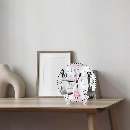Reloj de pared analógico silencioso 10 pulgadas redondo miniatura 7